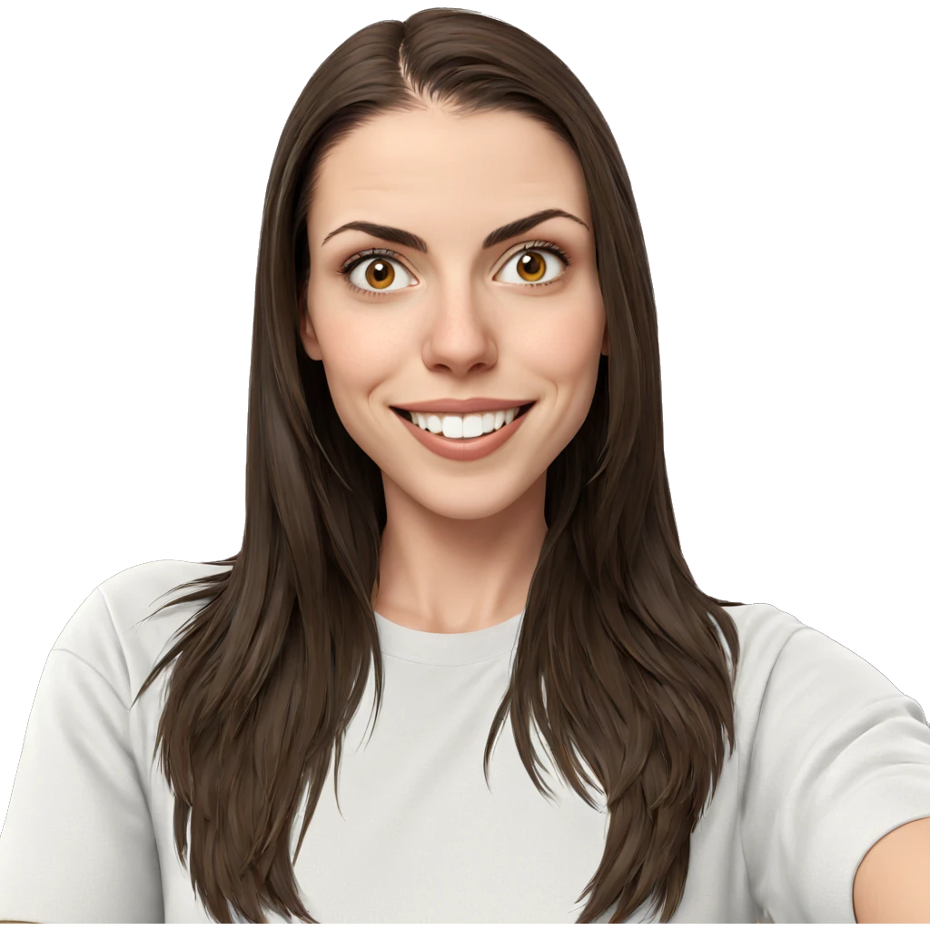 smiling girl with brown hair emoji