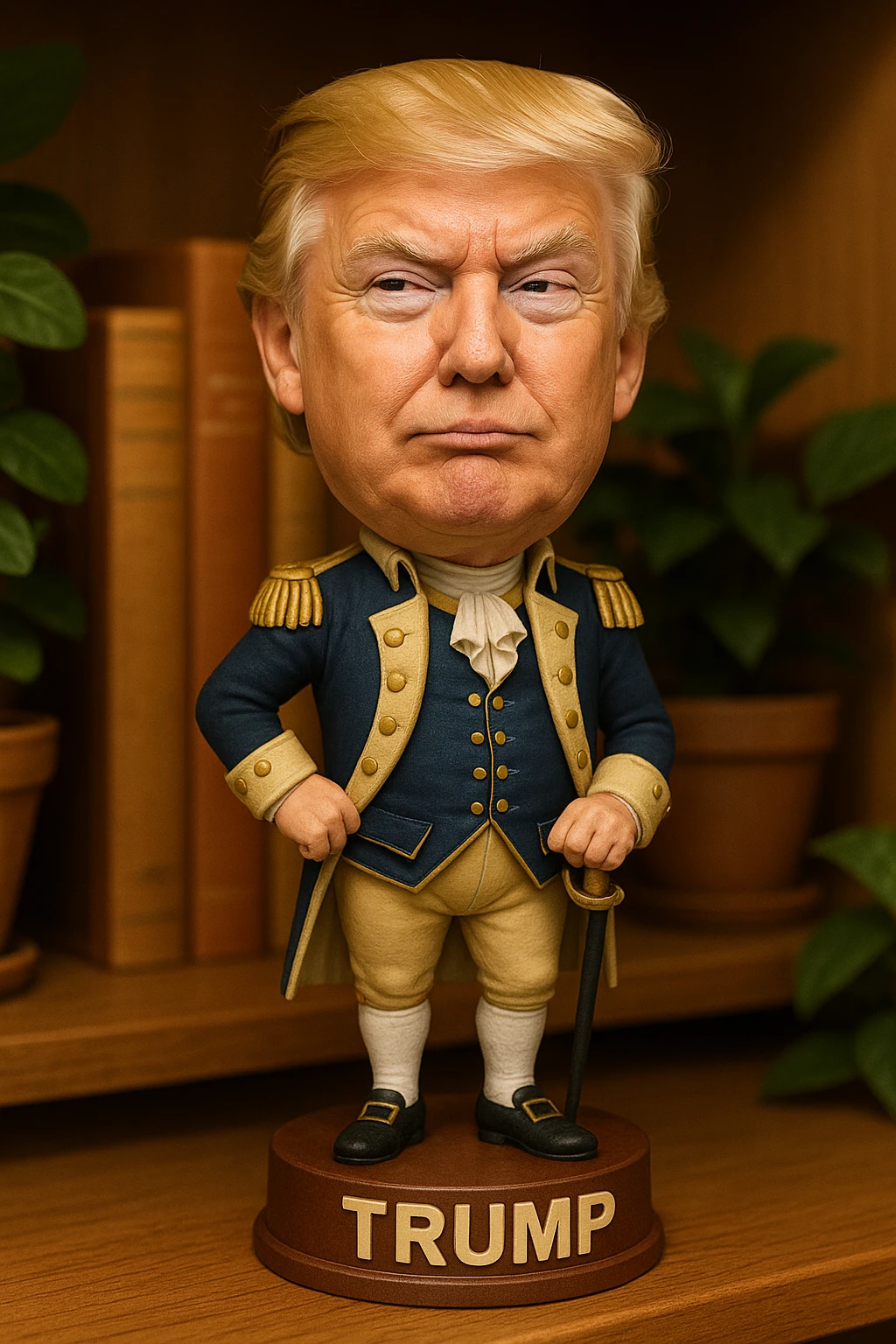Надменный Трамп в образе Джорджа Вашингтона emoji