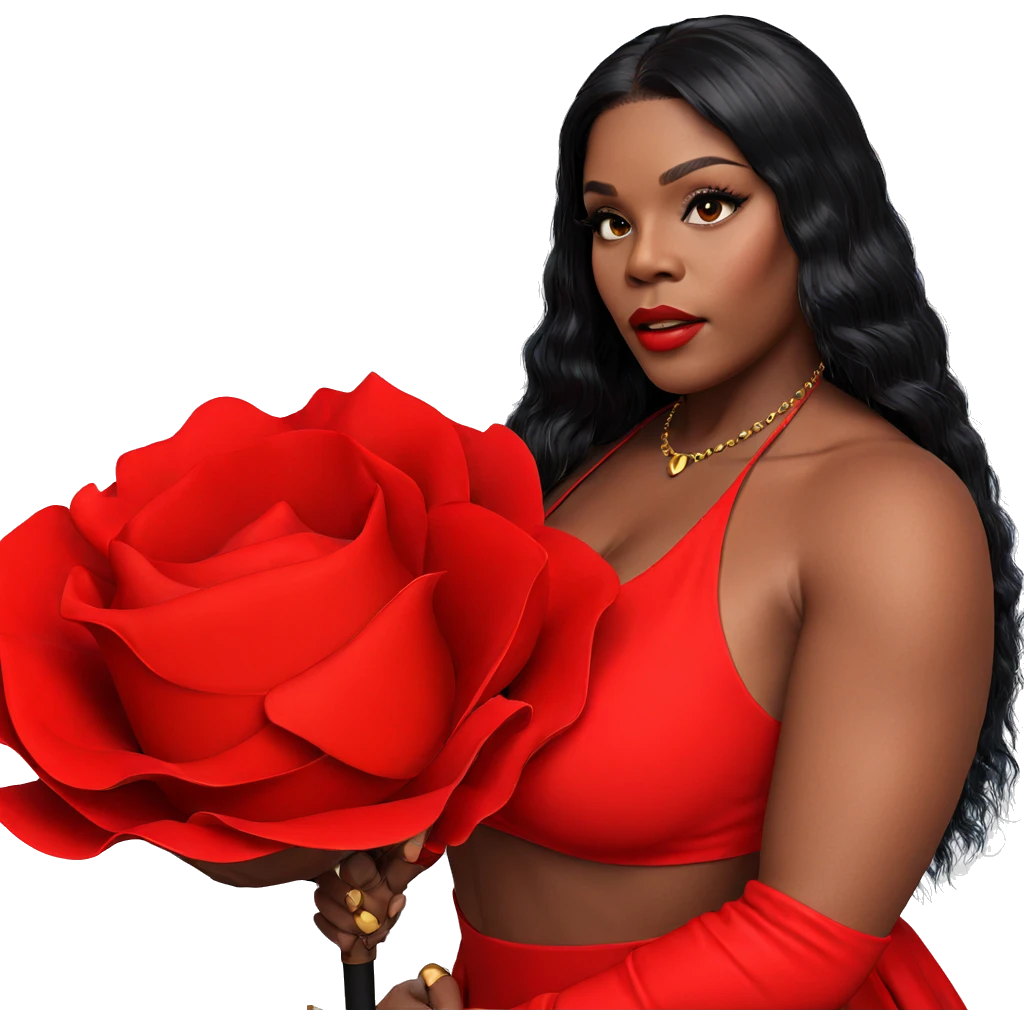 dark beauty in red dress emoji