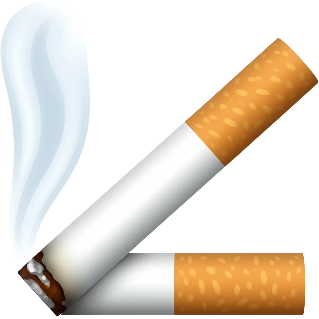 a cigarrete with smoke emoji