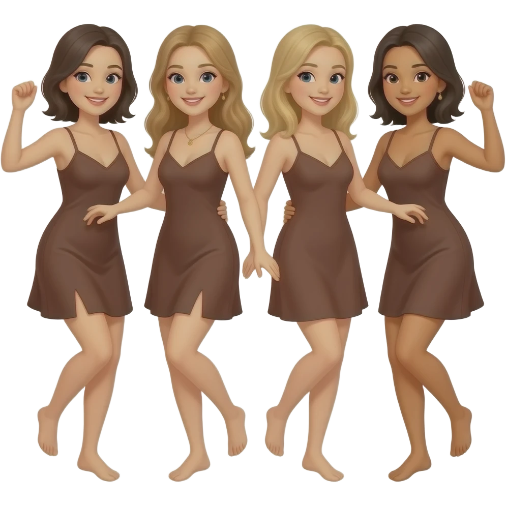 people dancing and they have wored marron nighty emoji