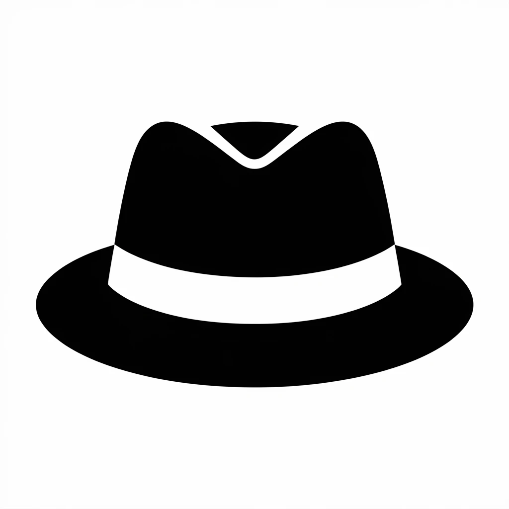 Hat icon black silhouette emoji