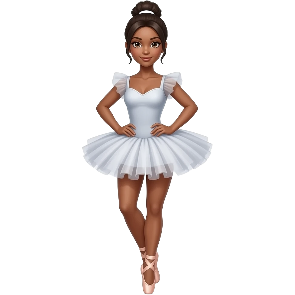 sassy baddie barelina dancer light brown skin color and brown eyes emoji