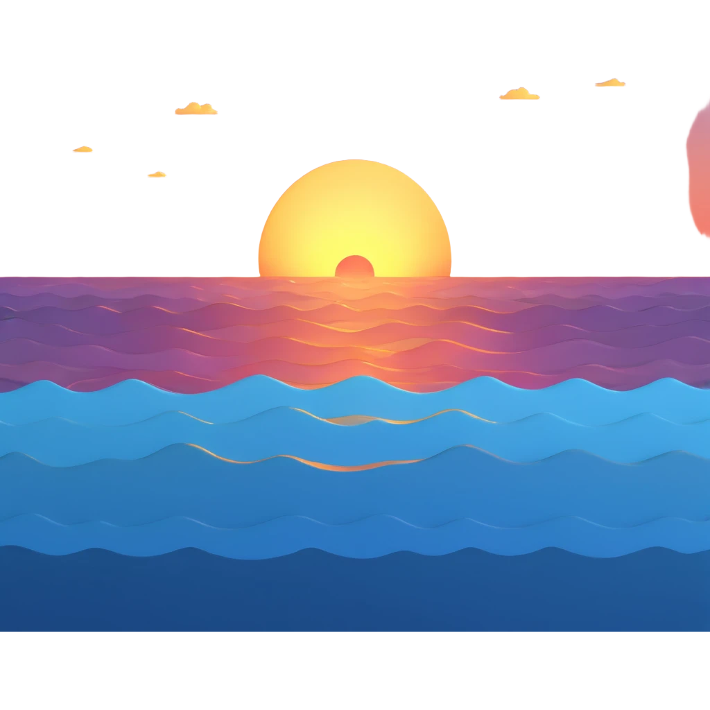 ocean sunset horizon emoji