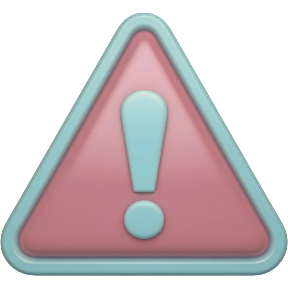 ADVERTENCIA rosado y azul mint emoji