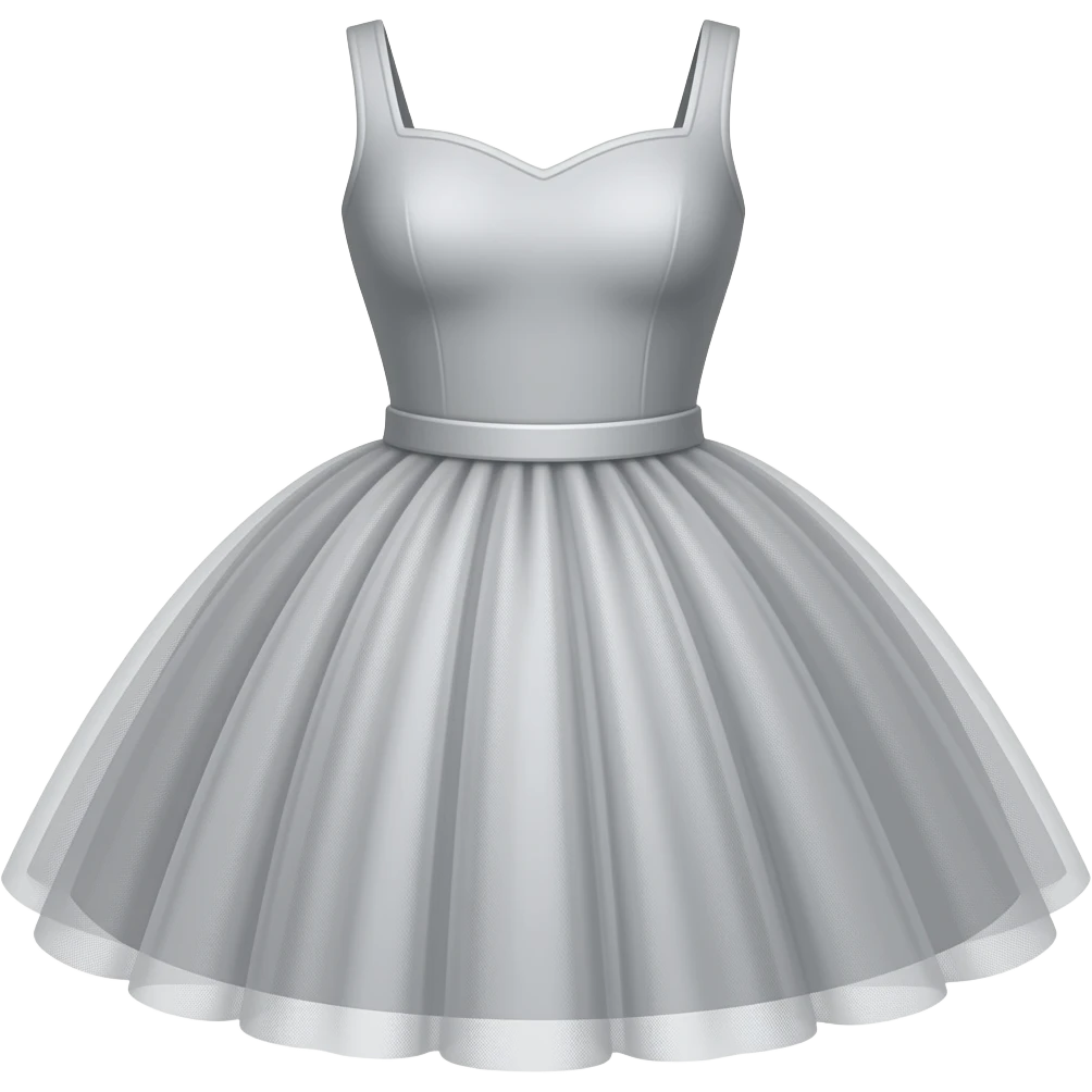 Tutu dress in gray emoji