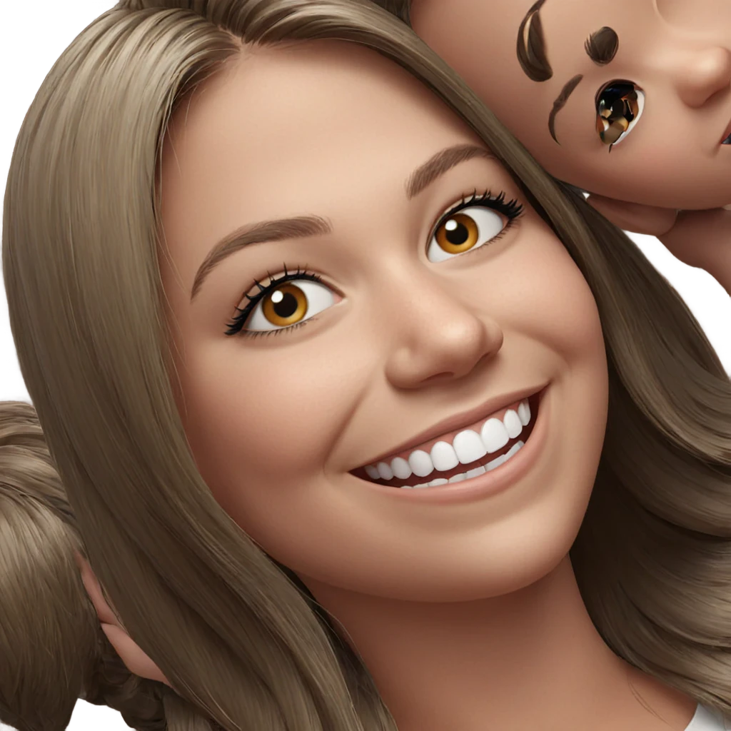 smiling girl portrait photo emoji