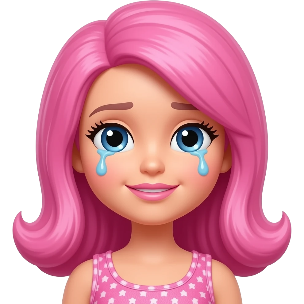 Göz süzen pembe barbie emoji