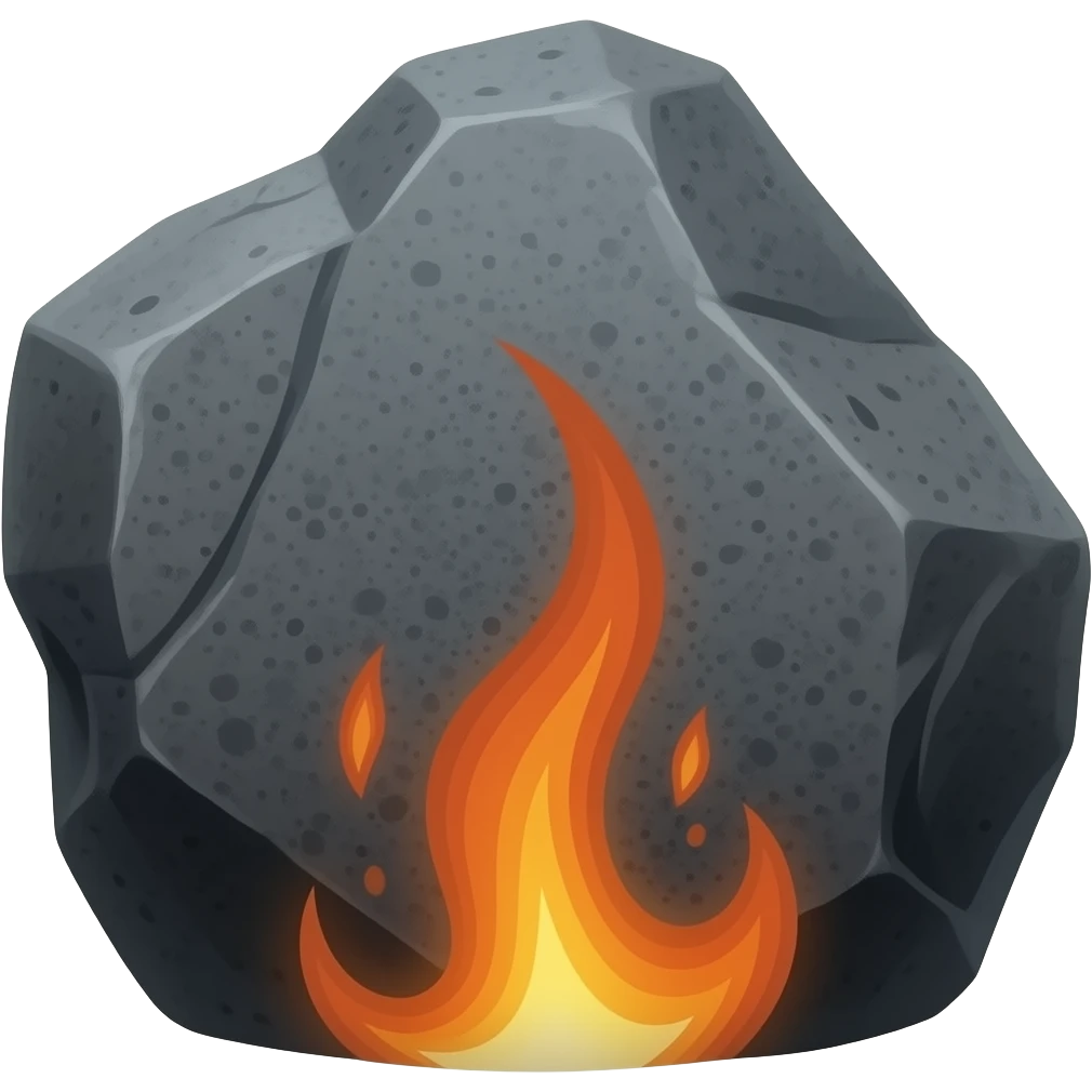 dead charcoal rock ember emoji