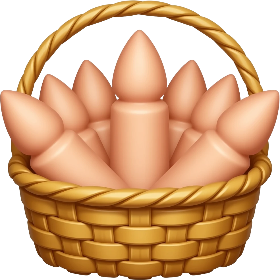 a basket full of dildos emoji