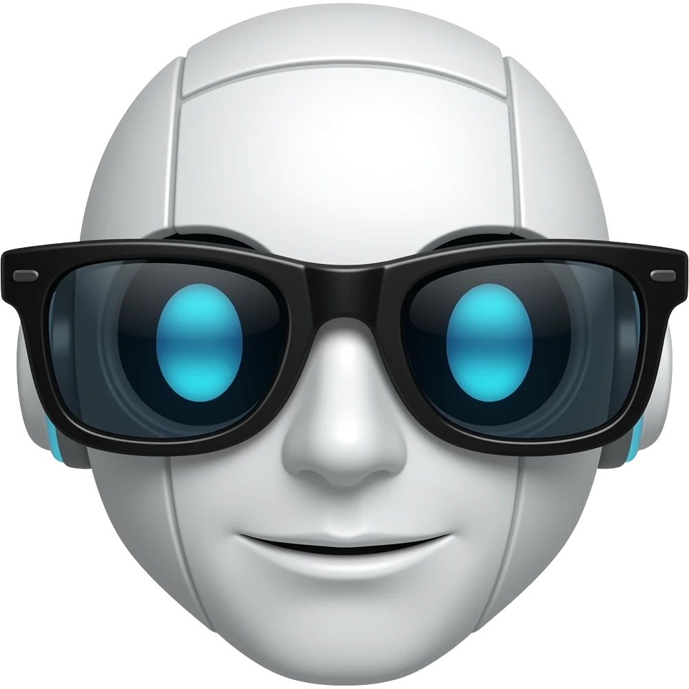 Robot with sunglasses emoji