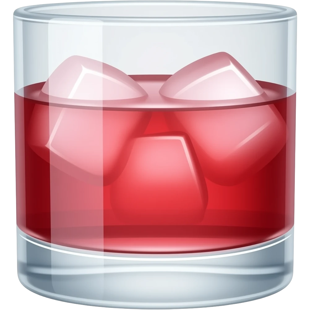 Vodka cranberry in a glass emoji
