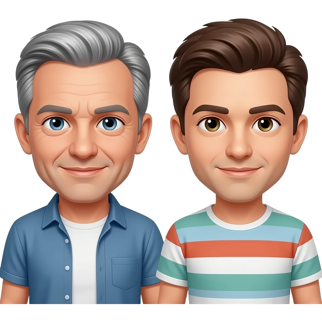 Older Gay Daddy and Twink emoji