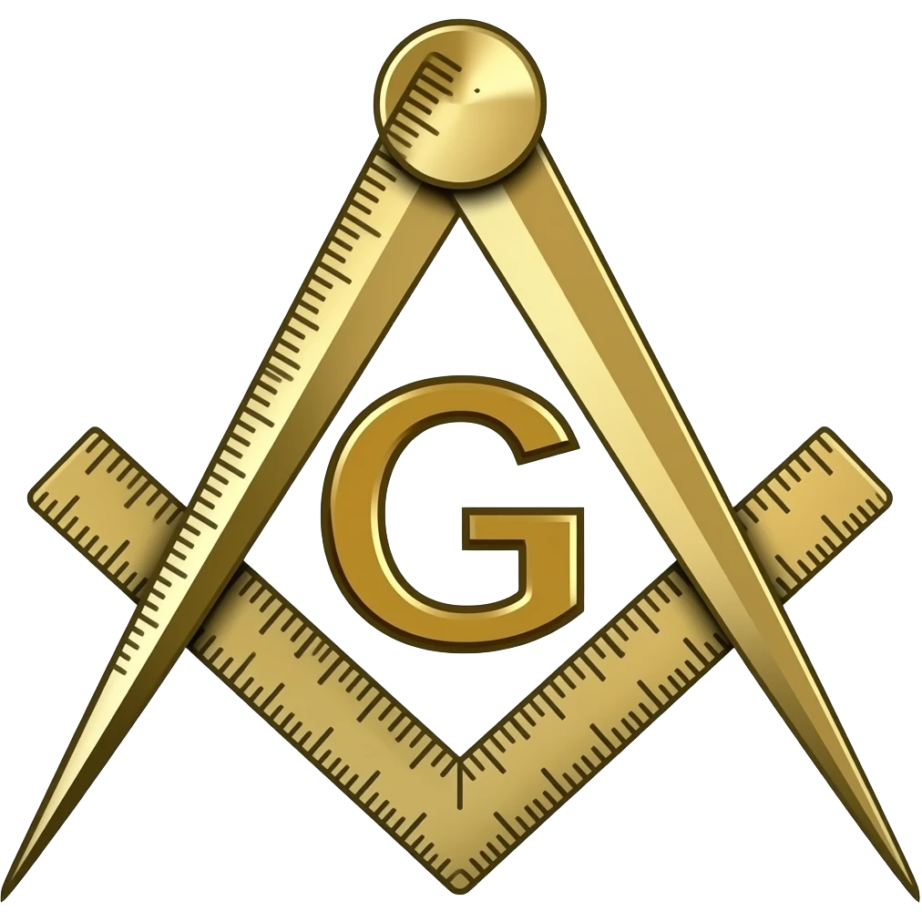 freemason symbol with the ruler and G in the middle emoji