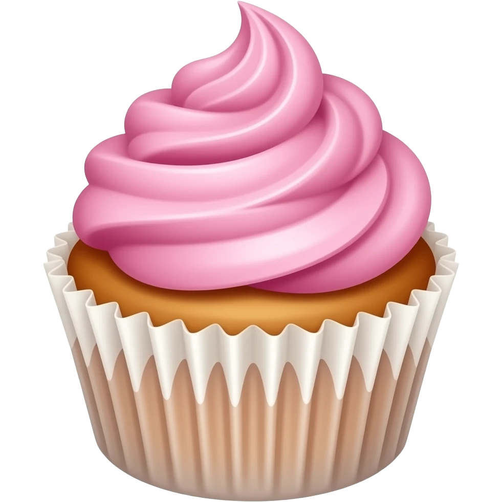 Cupcake with pink icing emoji