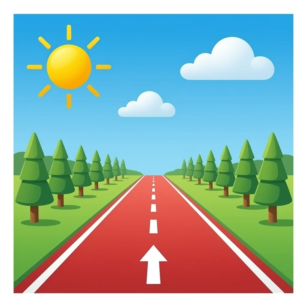 Vuelta en la carretera de color rojo emoji