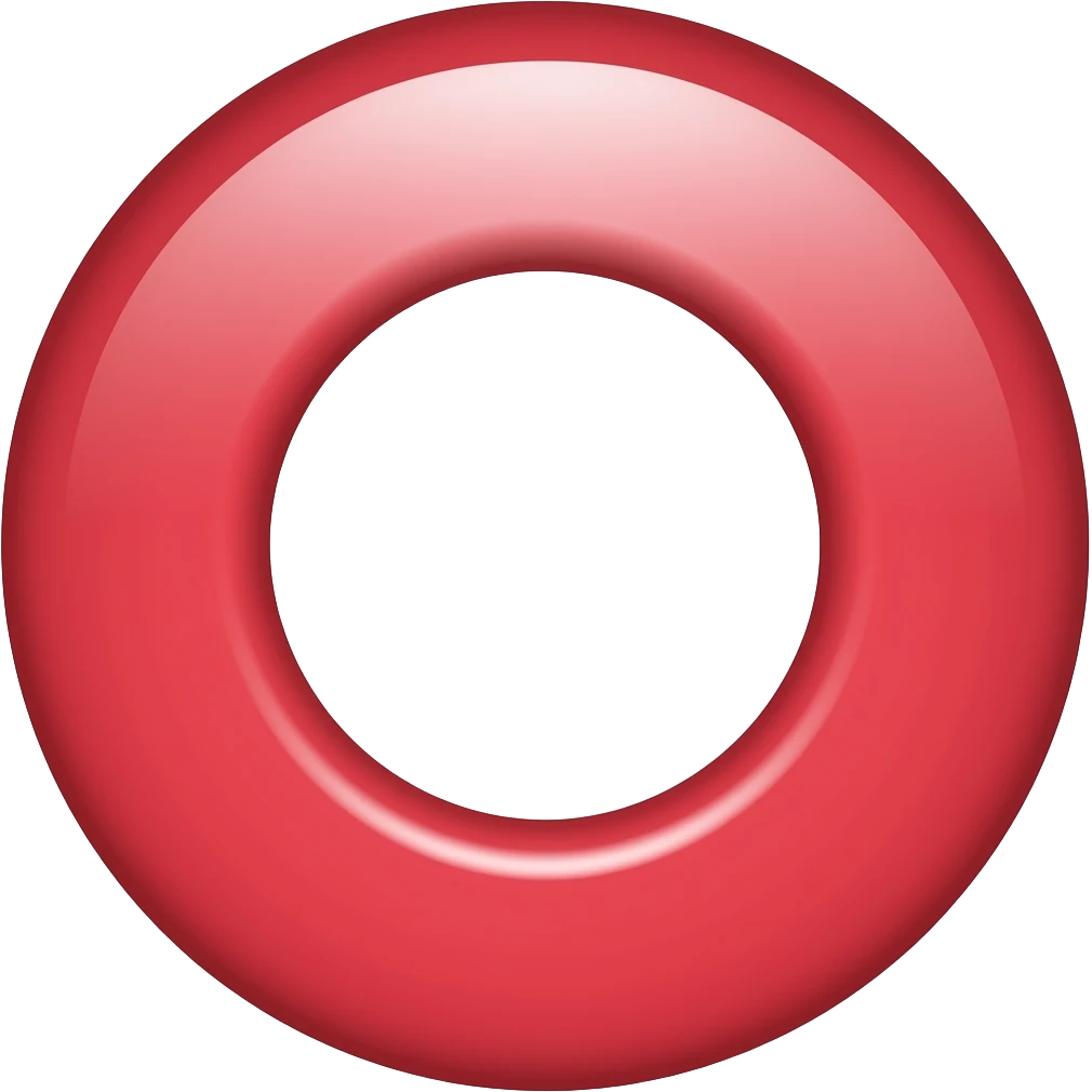 Circulo rojo con el centro hueco emoji