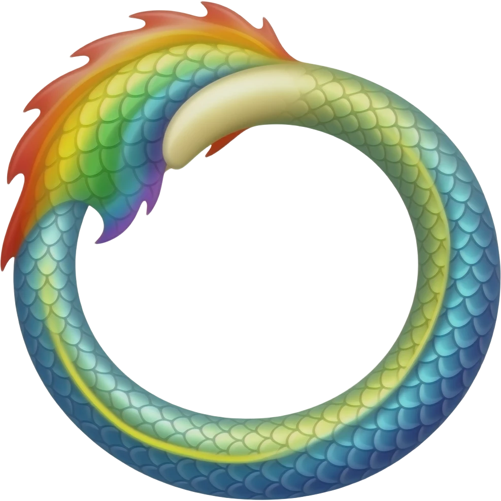 Rainbow tail emoji