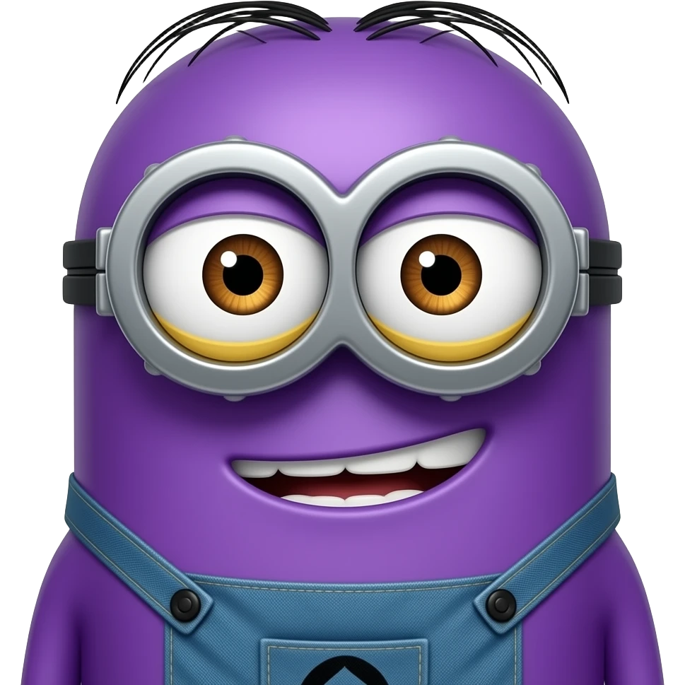 evil minion  (purple) from the movie desplicable me 2 emoji