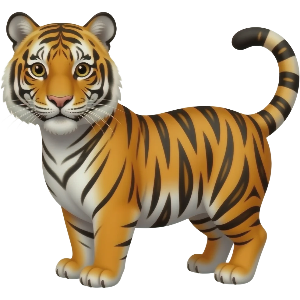 create emoji of a duck with a paint like a tiger emoji