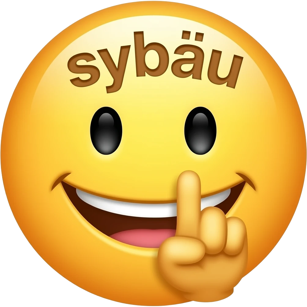 Ein smily mit mitelfinger wo steht sybau frank emoji