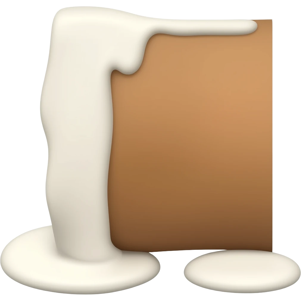 Dripping white juice between brown leg emoji