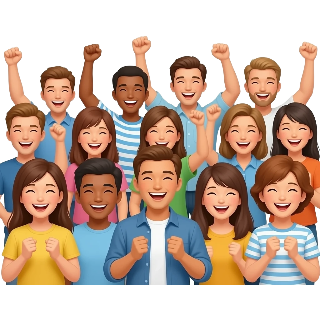 crowd cheering emoji