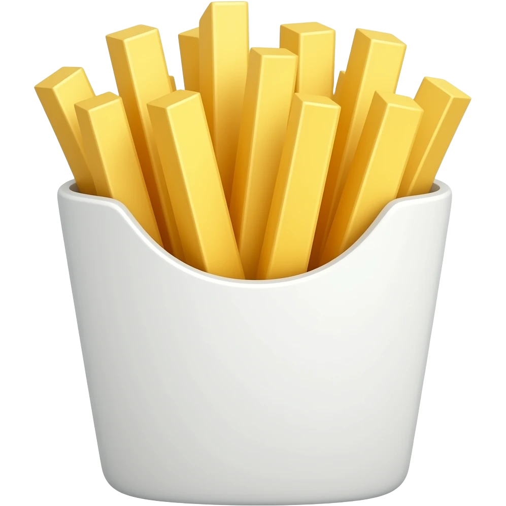 white freanch fries. emoji