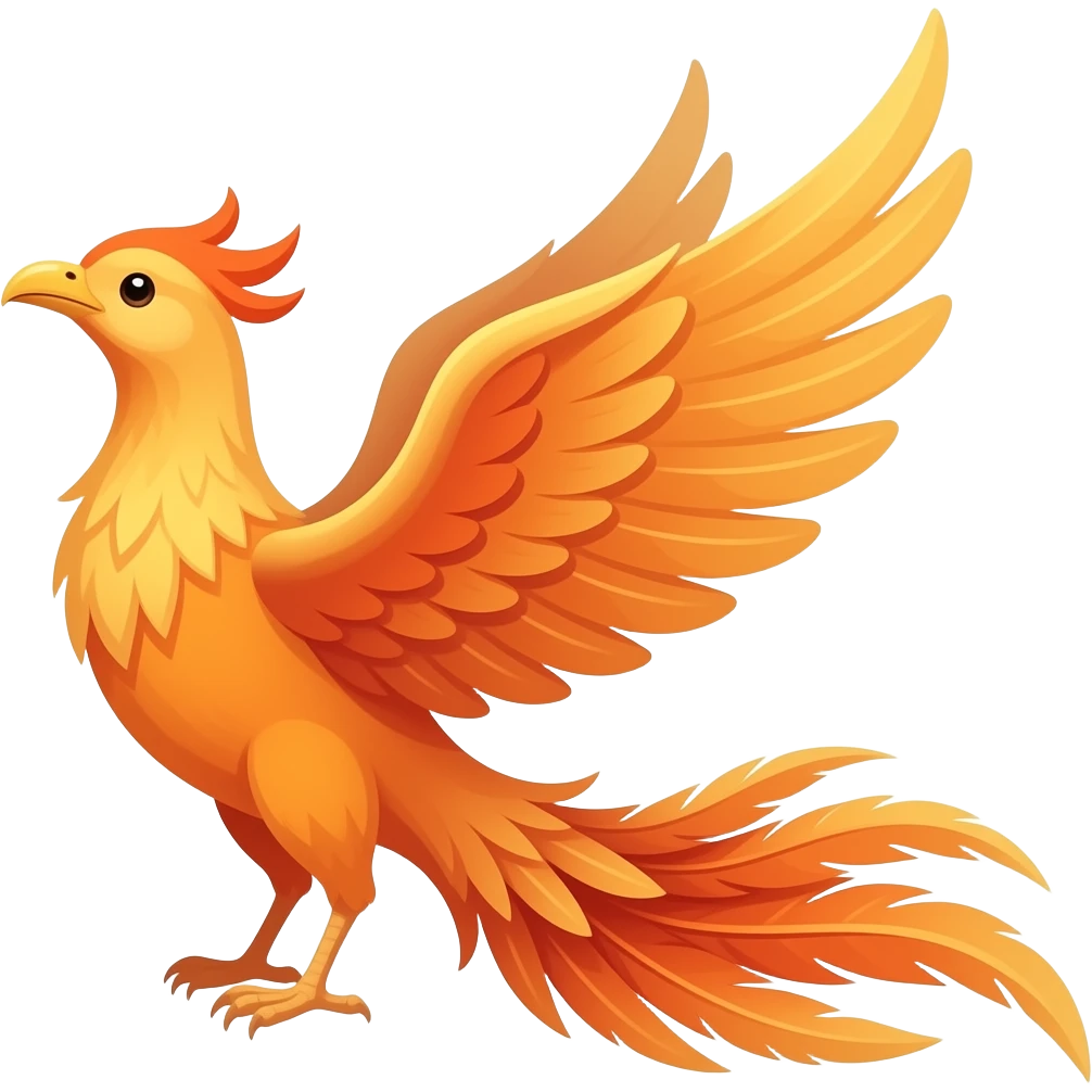 Simple elegant pheonix emoji