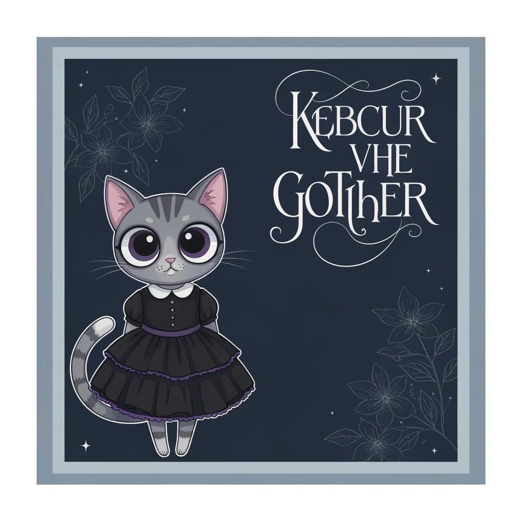 goth banner, cute, expressive, minimal, variation 1 emoji