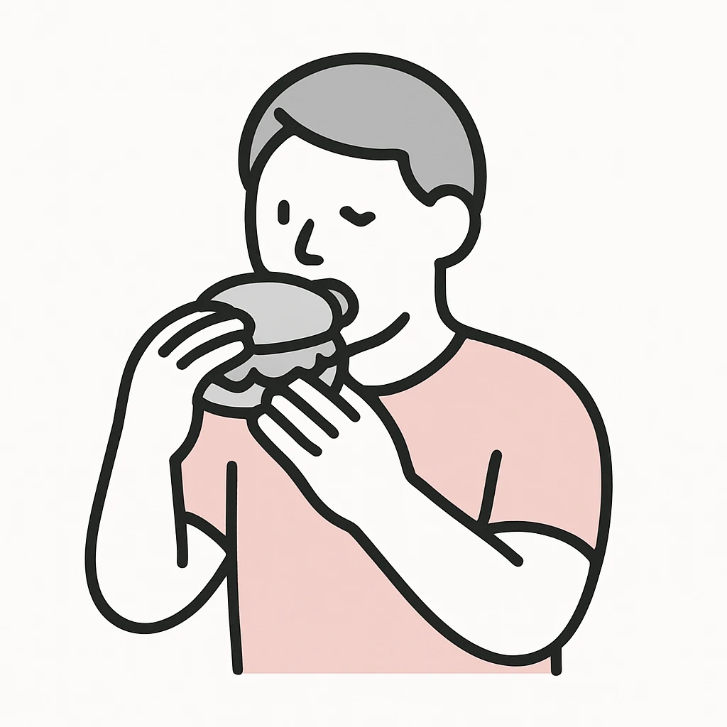 person eating sloppy joe emoji