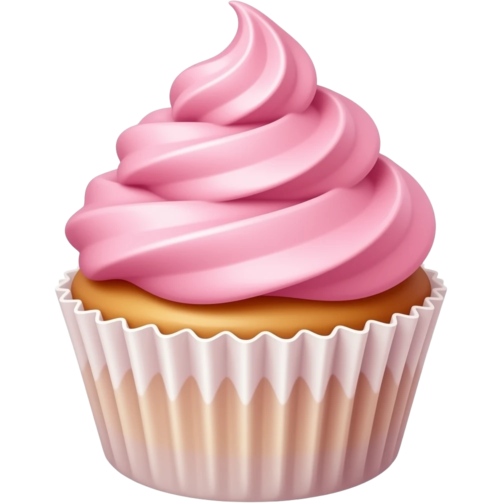 Cupcake with pink icing emoji