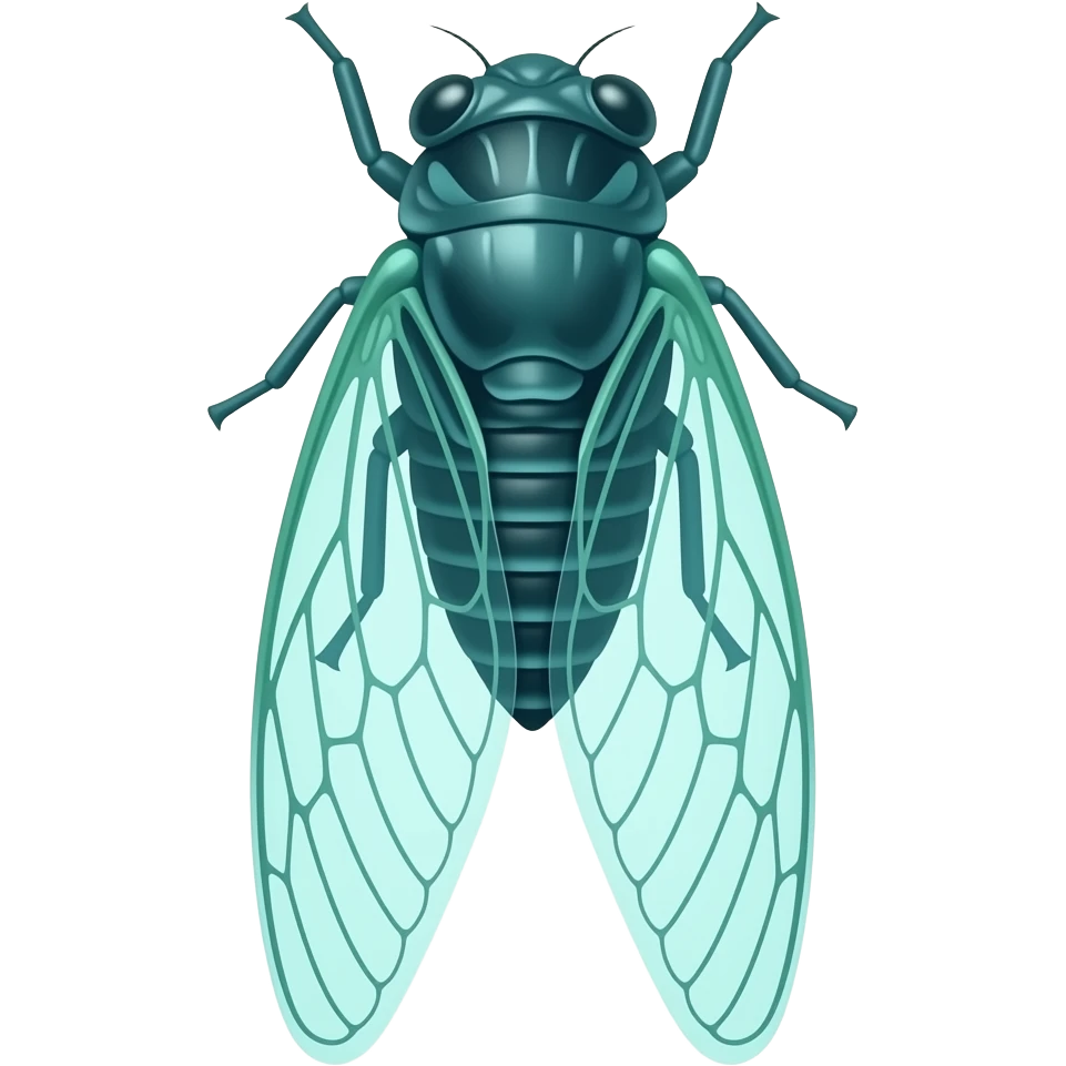 X-ray x ray x ray Blue blue and green and green x-ray of a realistic a flying wings spread out, wings spread out cicada; emoji
