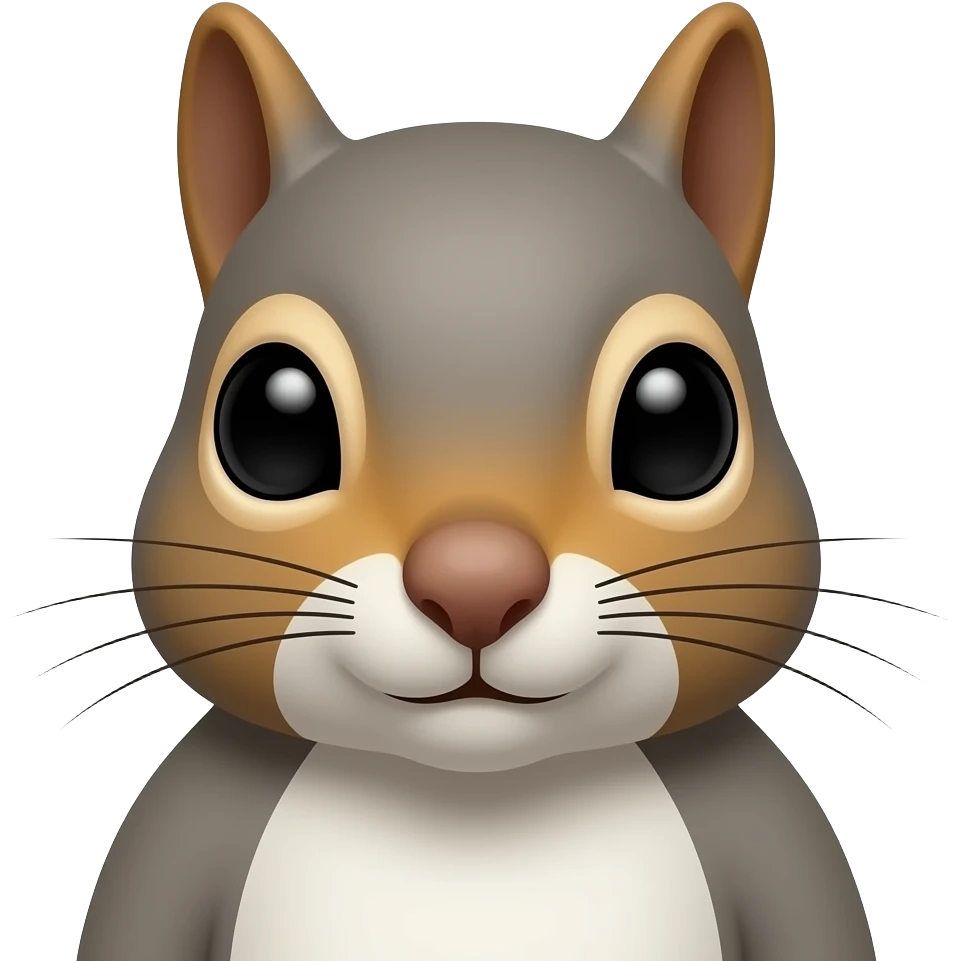 grey squirrel head and neck emoji