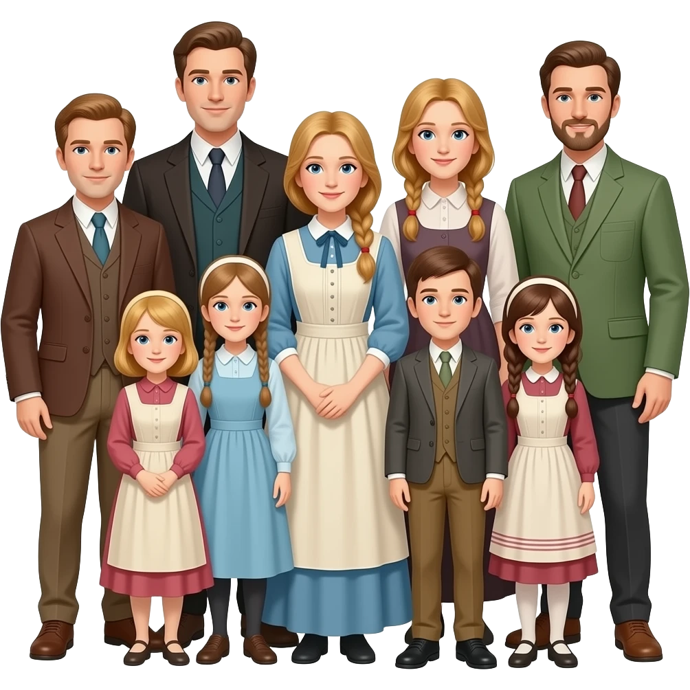 Anne from Anne of green gables with her whole family emoji