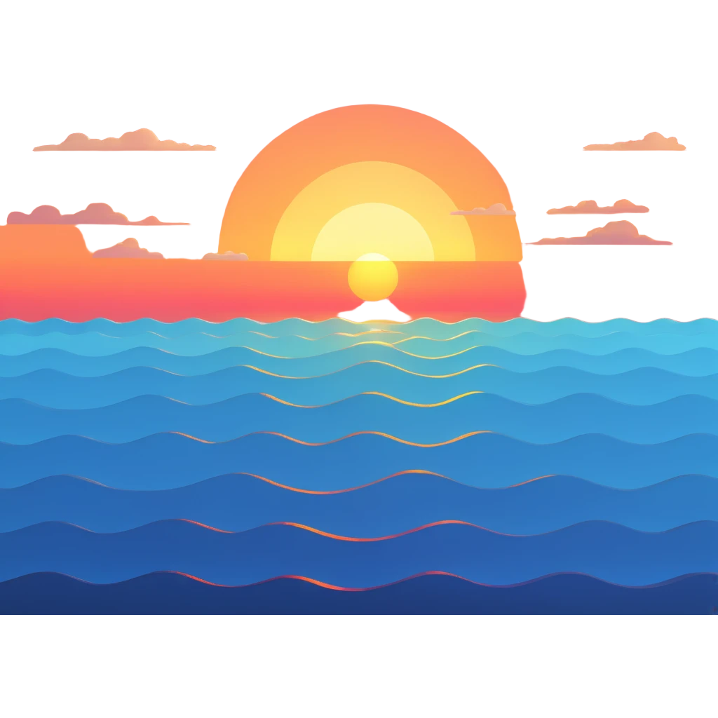 ocean sunset horizon emoji
