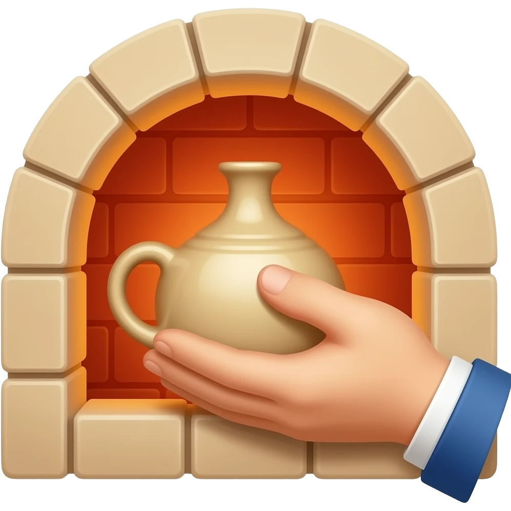 je veux un emoji qui représente la mise d'une ceramique dans un four de ceramiste emoji