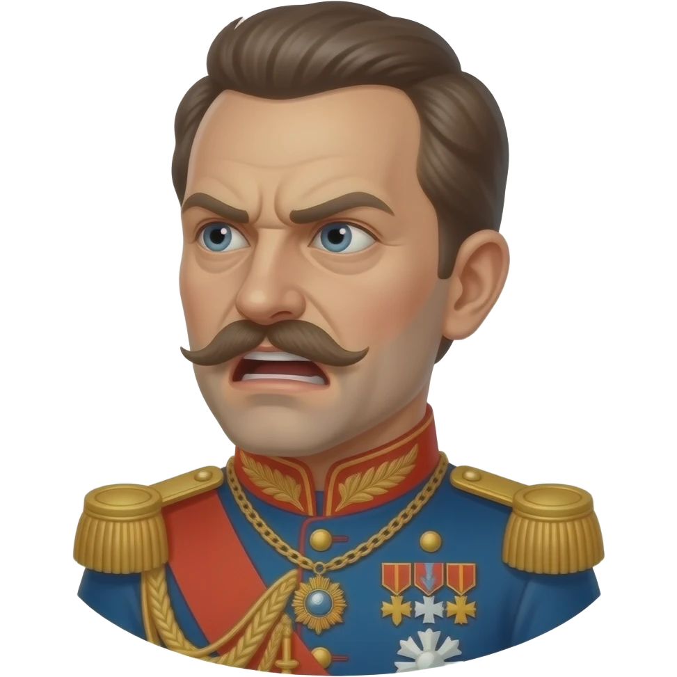 Franz-Joseph-I looking comically angrily to the side emoji
