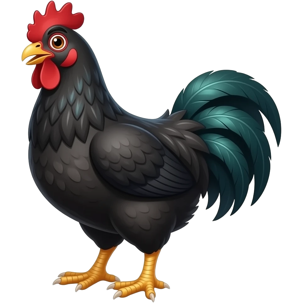Black chicken smiling with teeth showing and with one Brow lifted showing off human butt cheeks emoji