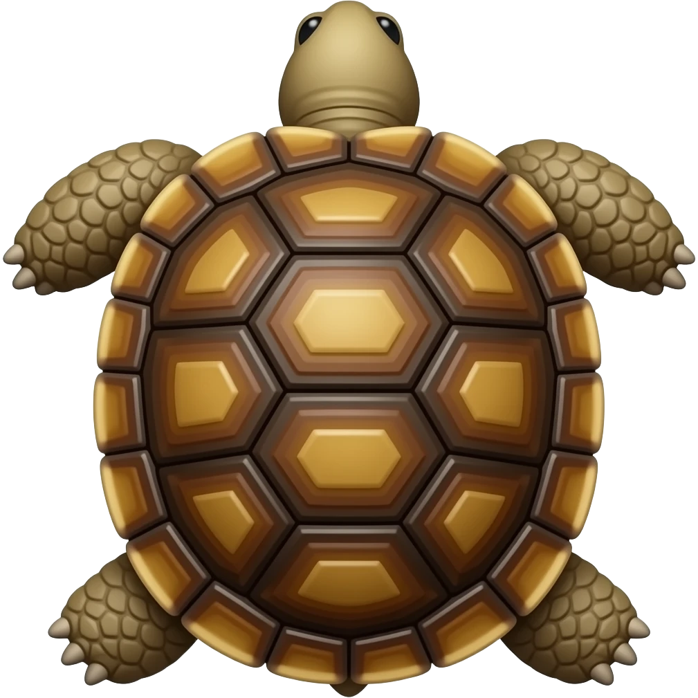 a tortoise shell as seen from above emoji