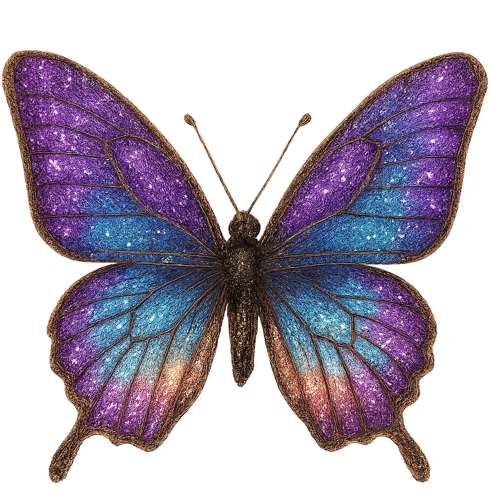 glittery butterfly emoji