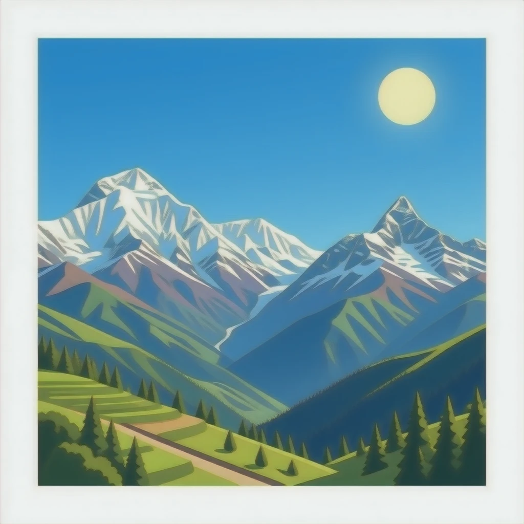 panoramic views of Machhapuchhre and Annapurna South emoji