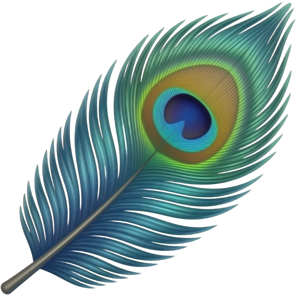 Peacock feather emoji