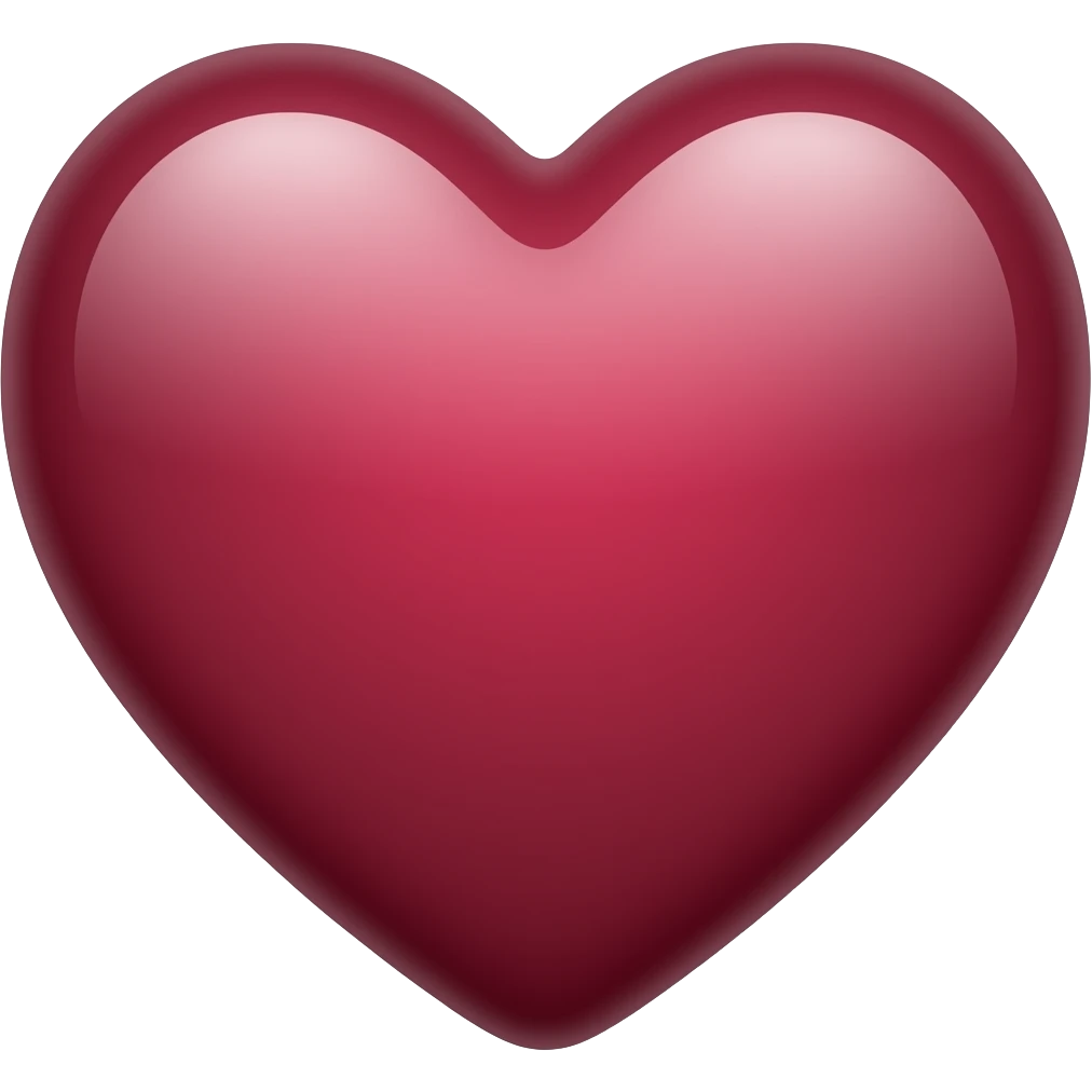 burgundy heart emoji