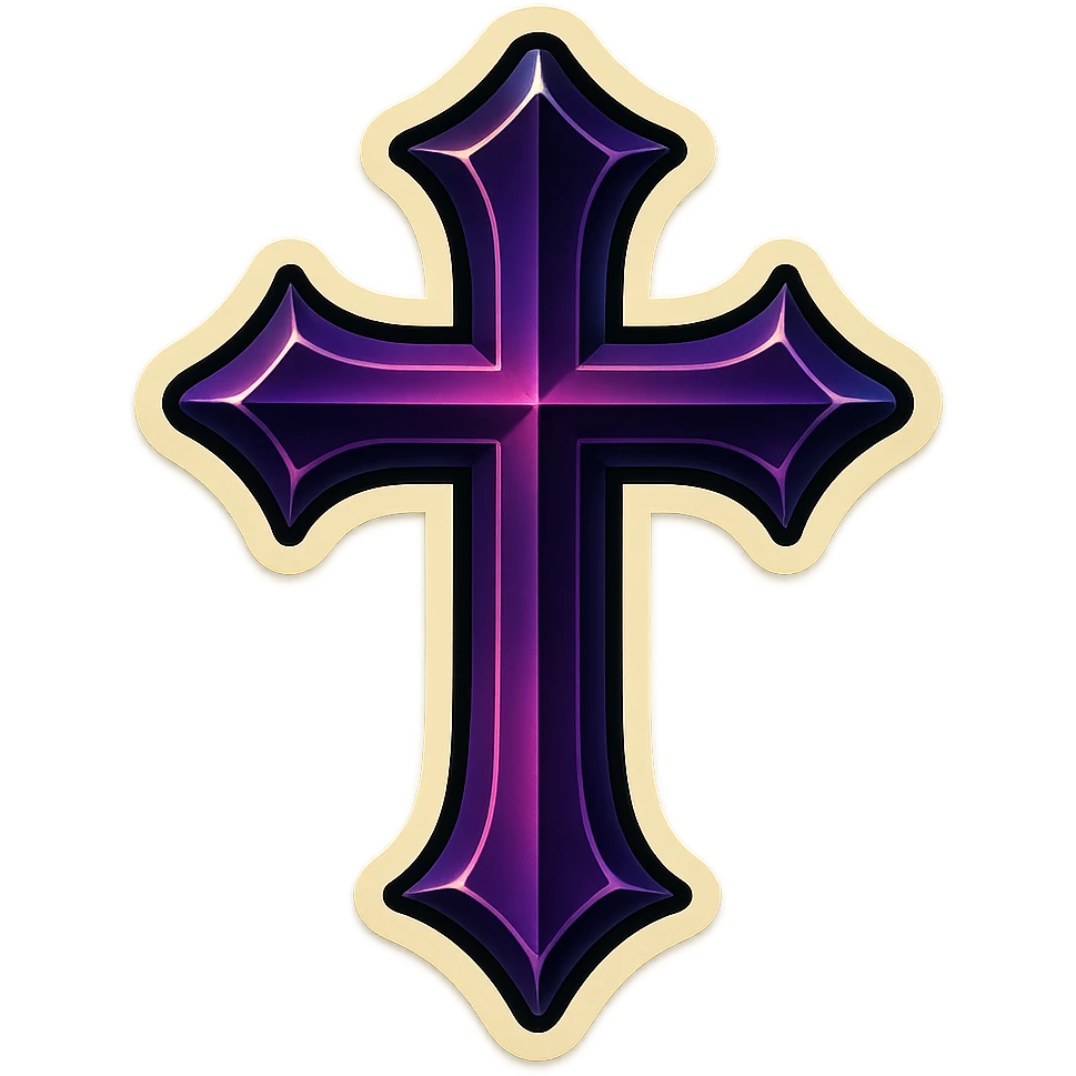 goth cross emoji