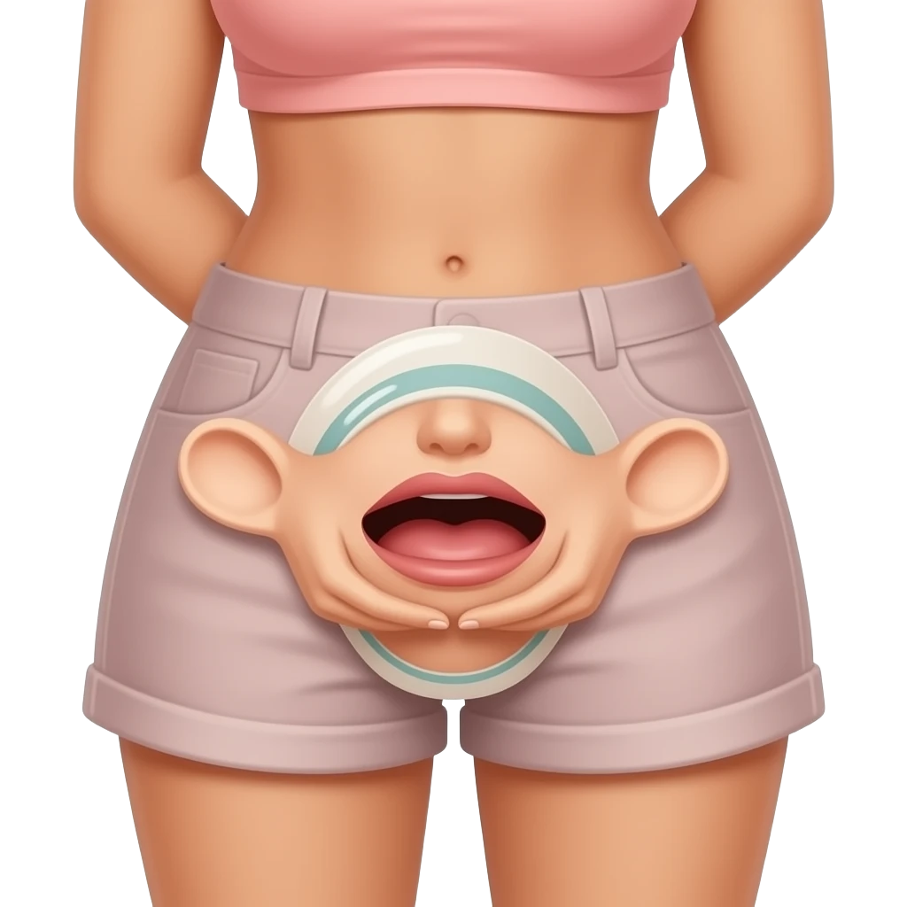 a woman holding her vagina open emoji