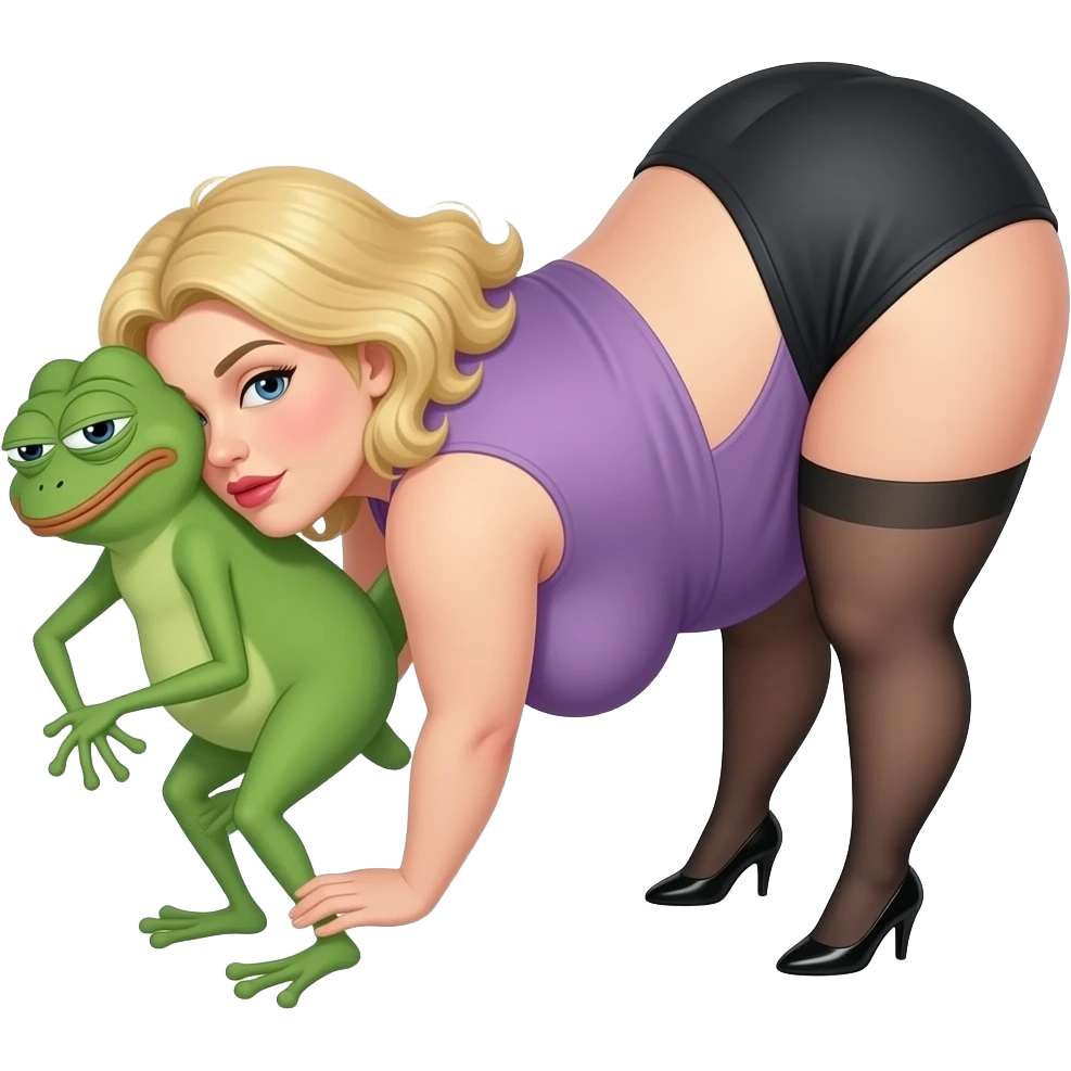 pepe the frog meme fucking a fat chick bent over fat lady sex emoji