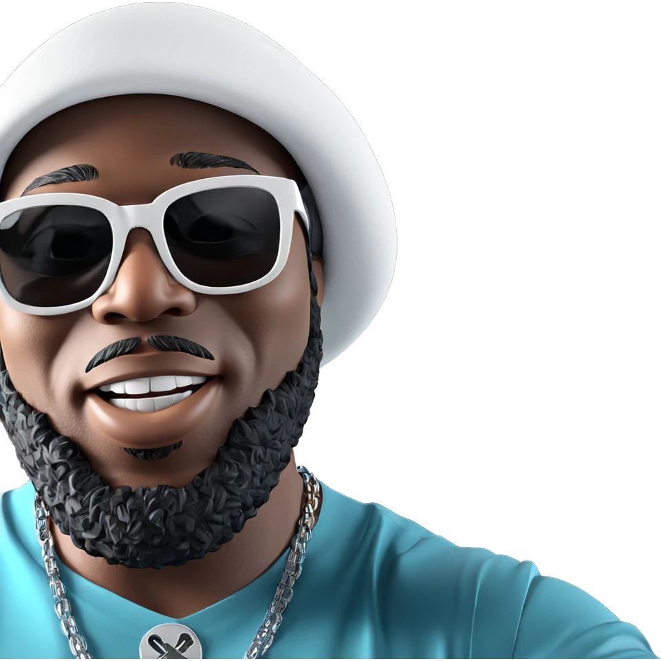 cool guy in cosplay hat emoji