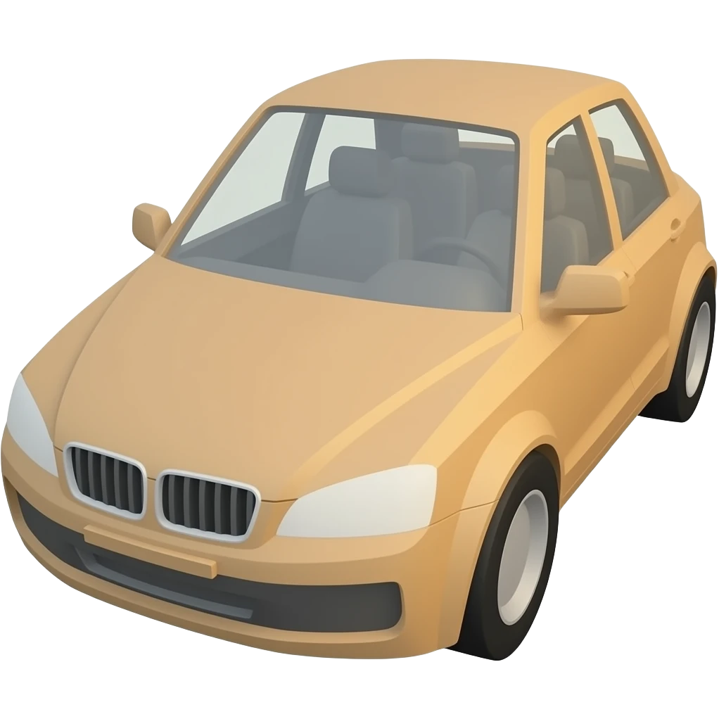 3d low poly car emoji