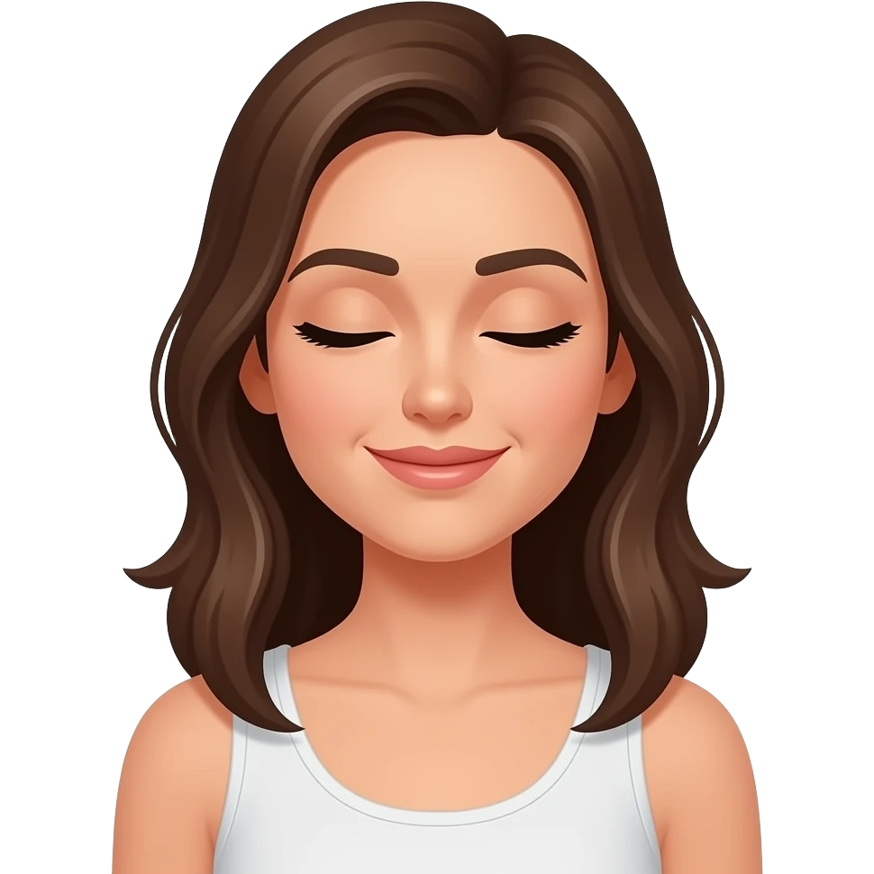 힐링을 즐기는 여성 emoji